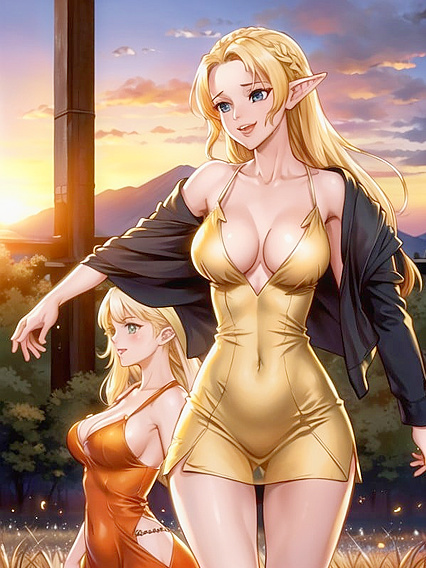 Two People Enjoying Steamy Hentai AI Image with a-rounded 18-Year-Old-Ass