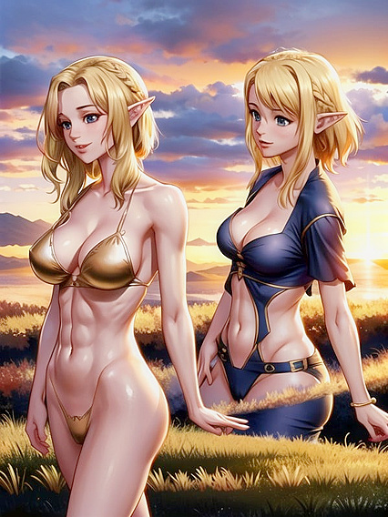 Naked and Braided Beauty Enjoys Sunset hentai Pleasures