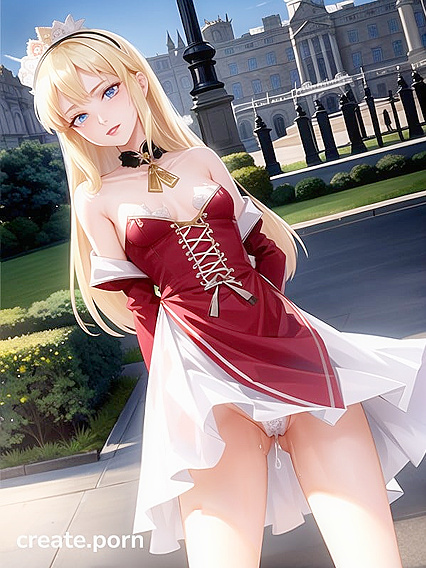 Blonde With Pale Skin Gets Horny in Seductive Hentai AI Image