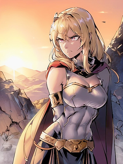 18-Year-Old in Tunic Shows Off Her Busty Charm in Seductive Hentai AI Image