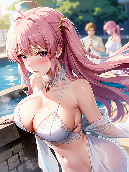 Skinny Girl 18+ Enjoying Intense Cumshots in the Hot Tub Hentai Fantasy