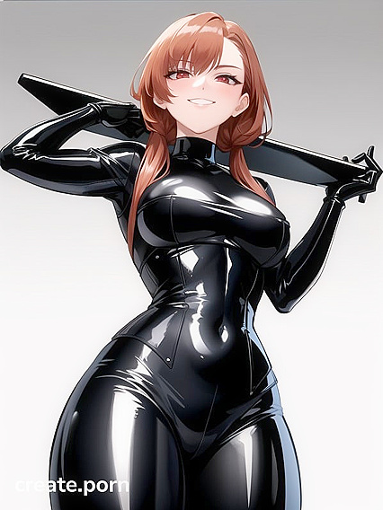 Blonde in Latex Suit Seduces You in Sensual Hentai AI Image
