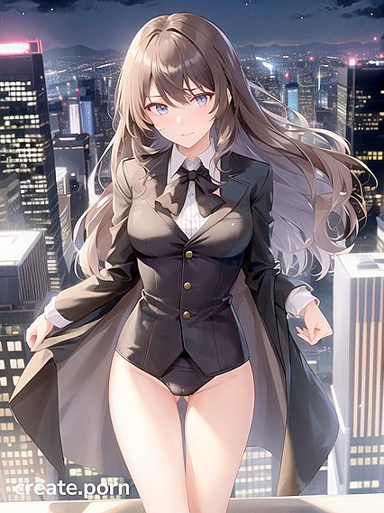 Tailcoat Romance Heats Up on the Rooftop in Sensual Hentai AI Image