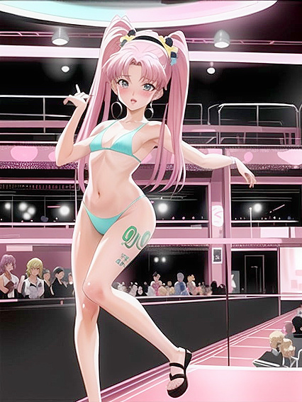 Pale-Skinned Teen 18+ Tempts with Horny Hentai AI Image