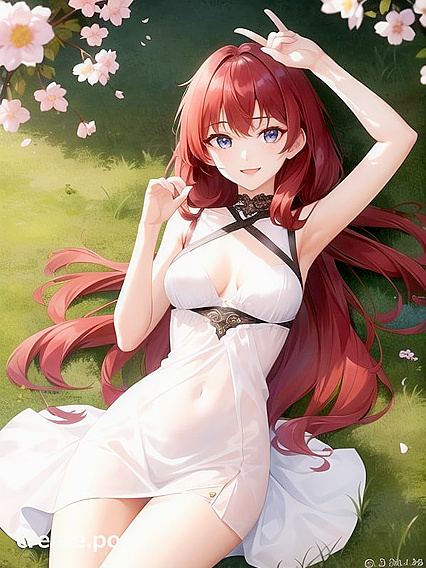 Red-Haired Model Enjoys Long-Length Pleasure in Steamy Hentai AI Image
