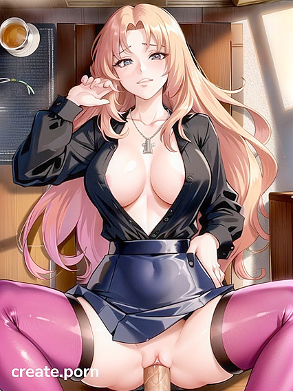 Dark-Skinned Beauty Wrapped in a Long Necklace for Seductive Hentai Pleasure
