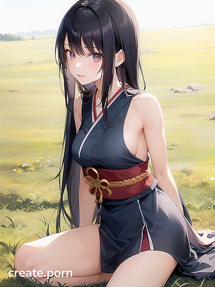 Cute Black-Haired Beauty Enjoying Intense Noon Hentai Pleasure