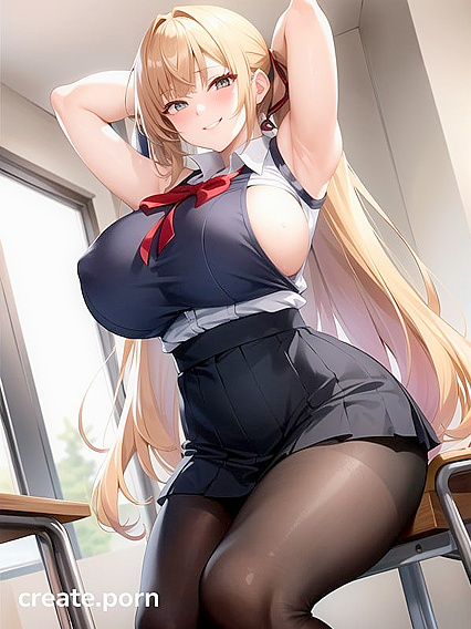 Blonde Pigtails in School Uniform for Steamy Hentai Pleasure