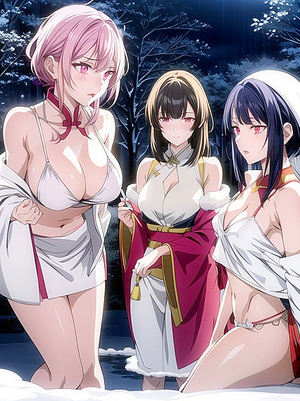 Wet-Clothed Pale Beauty with Perfect Ass in Seductive Hentai AI Image