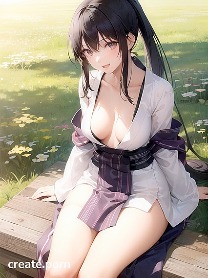 Fit Meadow Enjoys Intense Noon Pleasure in Erotic Hentai AI Image