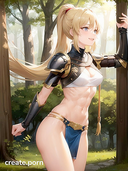 Blonde Warrior Babe in Shining Armor Seduces You in Hentai Fantasy