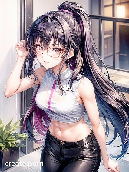 Glasses-Wearing Cutie with Small Ass Enjoys Blissful Hentai Pleasure