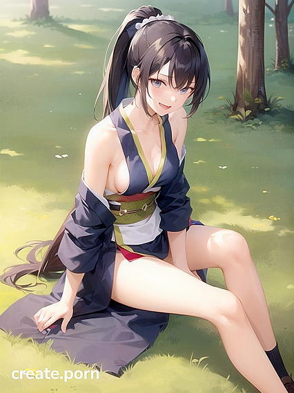 Pale-Skinned Beauty inKimono Enjoying Intense Hentai Pleasure