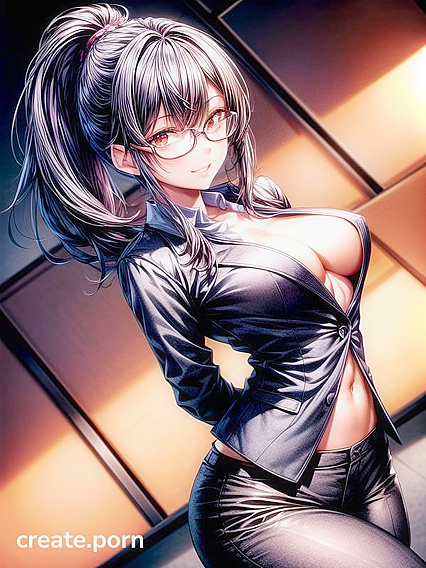 Nighttime Bust Shots in the Office - A Seductive Hentai Fantasy