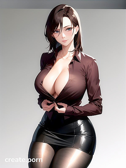 Sexy Fit Teacher in Stockings Tempts You in Steaming Hentai AI Image