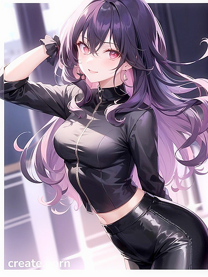 Glasses-Wearing Office Lady with Small Breasts Seduces in Hentai AI Image