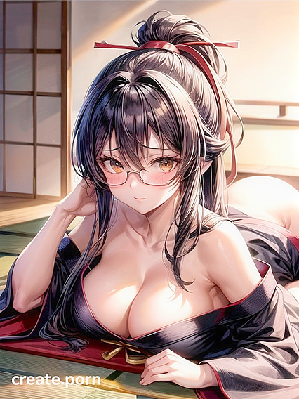 Light Brown Beauty in Off-Shoulder Outfit Shows Her Busty Perfection in Hentai AI Image