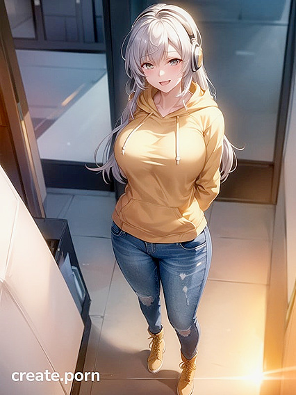Natural Breasts Glow at Sunset in Seductive Hentai Solo Session