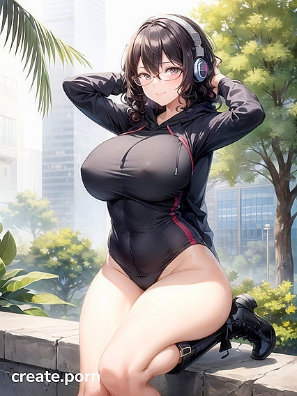 Muscular Stud Wears Headphones for Intense Noon Hentai Pleasure