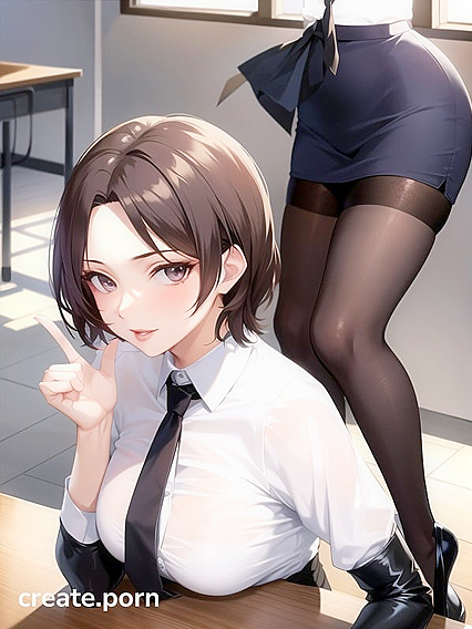 Skinny Girl 18+ with Small Breasts Gets naughty in Classroom Hentai AI Image