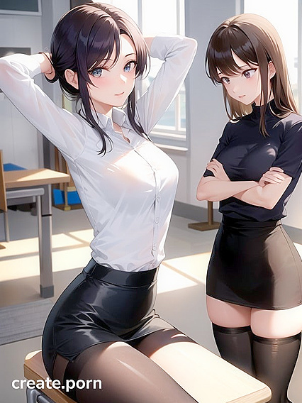 Skinny Teacher Seduces Her Students in Explicit Hentai AI Image