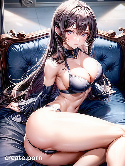 Glowing-Eyed Beauty Shows Off Her Massive Ass in Steamy Hentai AI Image