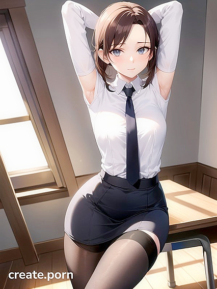 Teacher Makes Students Raise Their Arms for Naughty Classroom Hentai Fun