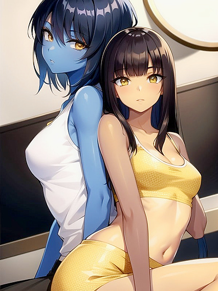 Golden-Skinned Goddess inMind-Blowing Hentai AI Image