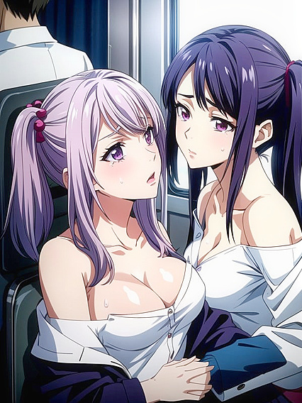 Close-Up Face Screencaps of School Uniform Hentai AI Image