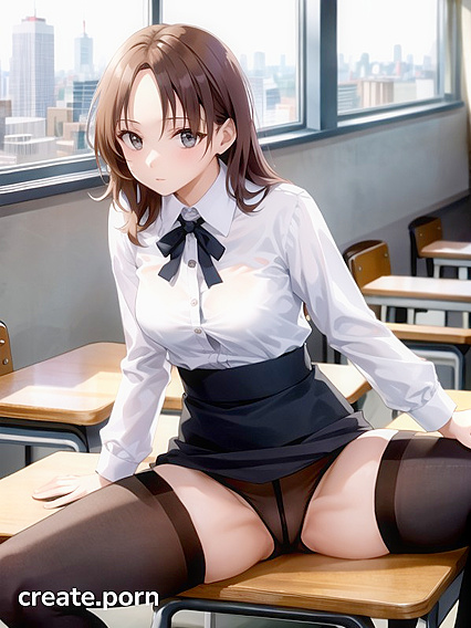 Teacher Takes Control in Classroom Hentai Session with Small Breasts