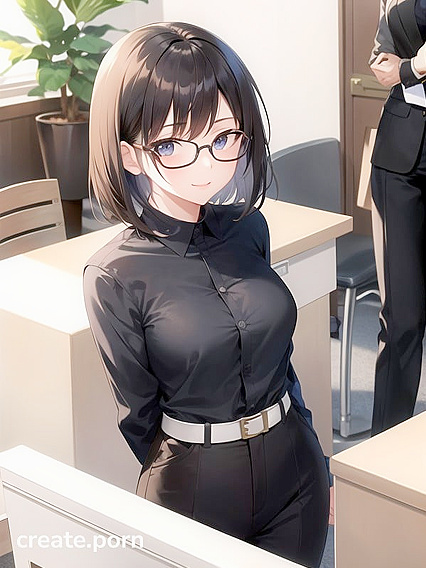 Happy Standing Solo Performance in Horny Hentai AI Image
