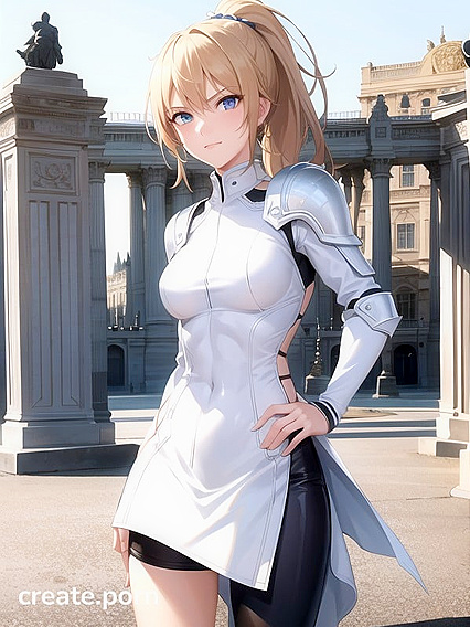 Cute Blonde with Perfectly Rounded Ass in Seductive Hentai AI Image