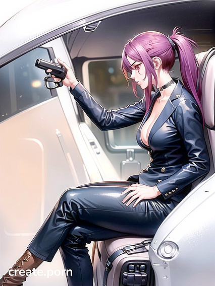 Jacketed Beauty in Side View for steamy 18+ Hentai AI Image