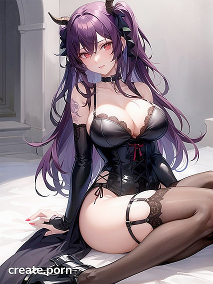 Natural Breasts and Fishnet Stockings Heat Things Up in Seductive Hentai AI Image