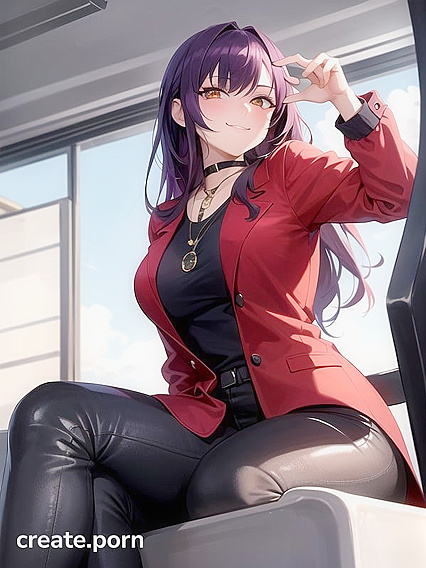 Teen 18+ in Jacket and Boots Seduces in Steaming Hentai AI Image