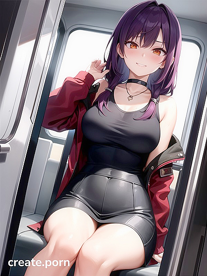 Small Breasts and Long Dick Action in Steamy Choker Hentai AI Image