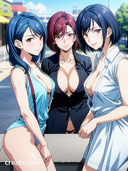 Red-Haired Beauty Shows Off Her Front in Sexy Short-Length Hentai AI Image