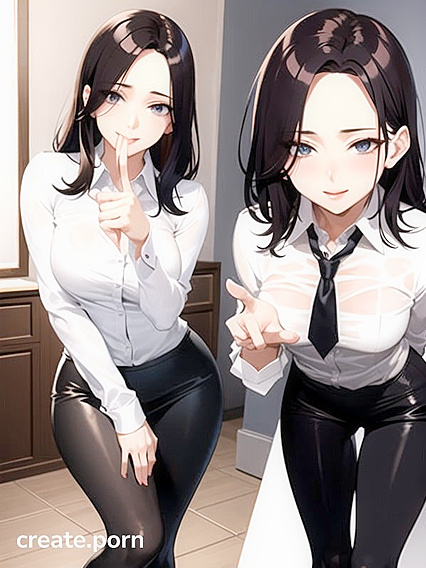 Skinny Model Over 20 Seduces in Sultry Hentai AI Image