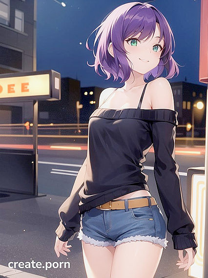 Medium-Ass Beauty in a Sexy Bra Takes the Street in Steamy Hentai AI Image