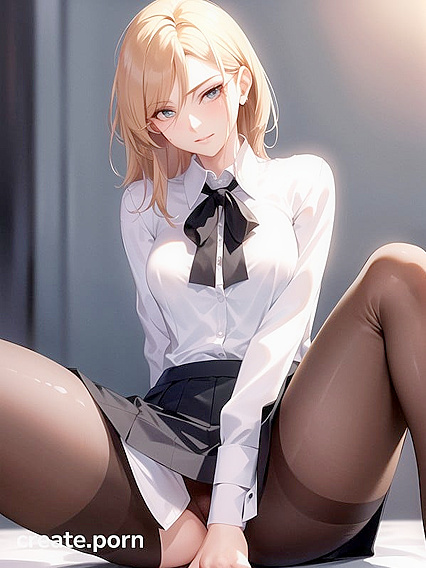 Skinny Small-Breasted Teacher Seduces in Hentai AI Image