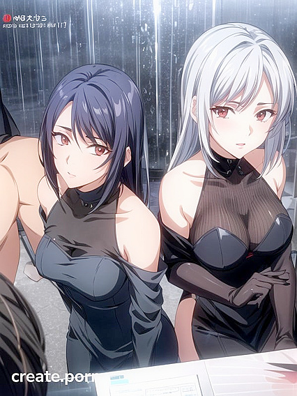 Mistress with Light Brown Skin Wears Seductive Off-Shoulder Dress in Hentai AI Sex Image