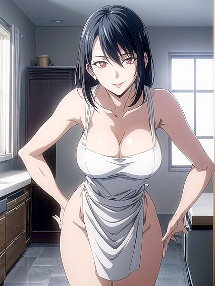 Bend Over in the Kitchen - Aproned Seduction in hentai Fantasy