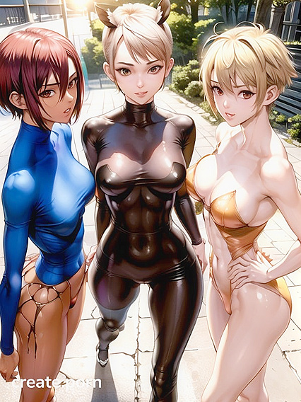 Muscular Man in Carnival Mask and Tight Outfit for Hot Hentai AI Image