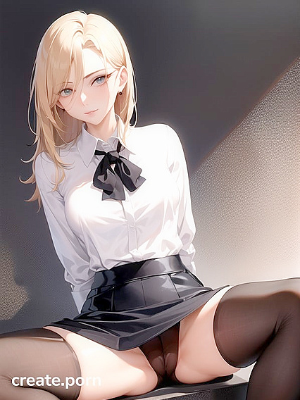 Skinny Milf Spreads Her Legs Wide for Steamy Hentai AI Image