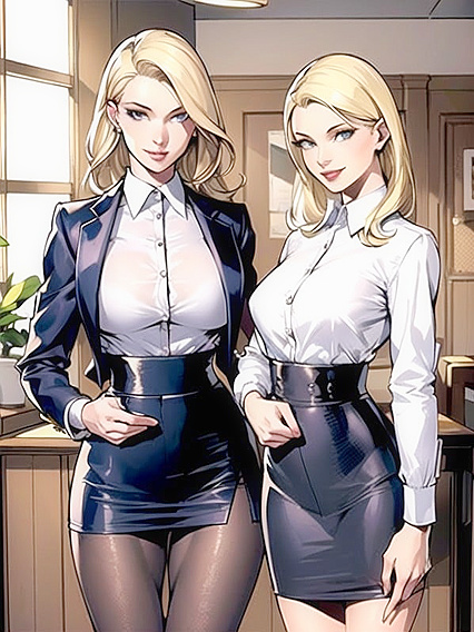 Blonde Teacher Seduces Students in Steamy Comic Hentai AI Image