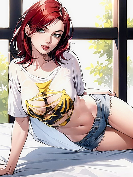 Sunny Stares Into Your Eyes While Enjoying Small Breasts hentai Pleasure