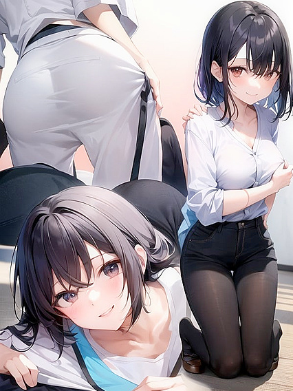 Happy Pastel hentai Character Gazes at You for Intense Pleasure