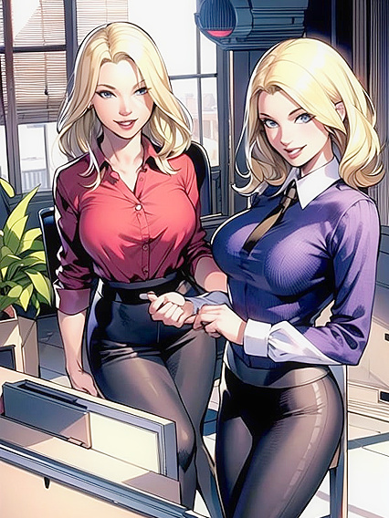 Happy Office Teacher Gets naughty in Seductive Hentai AI Image