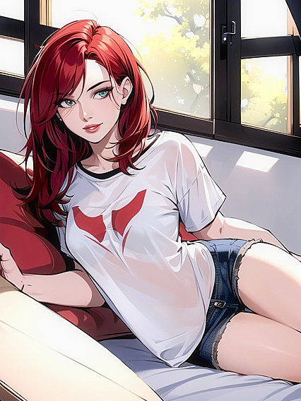 Happy Bobcut Babe Gets Sunny Pleasure in Steamy Hentai AI Image
