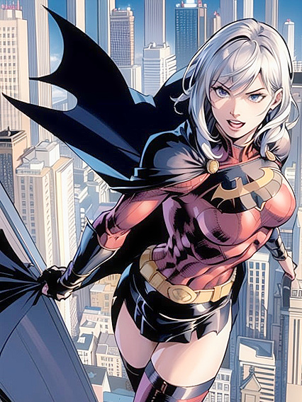 Fit Girl 18+ with Small Breasts Takes on a Cape in Steamy Hentai AI Image